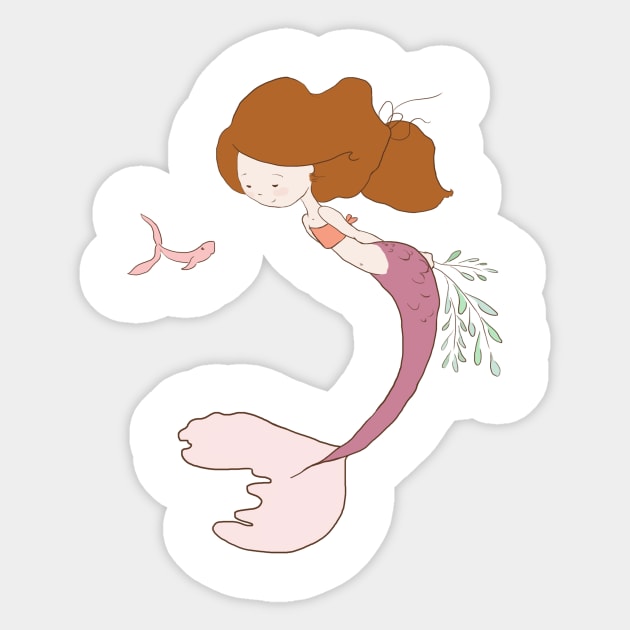 Mermaid Gaze Sticker by littlemoondance